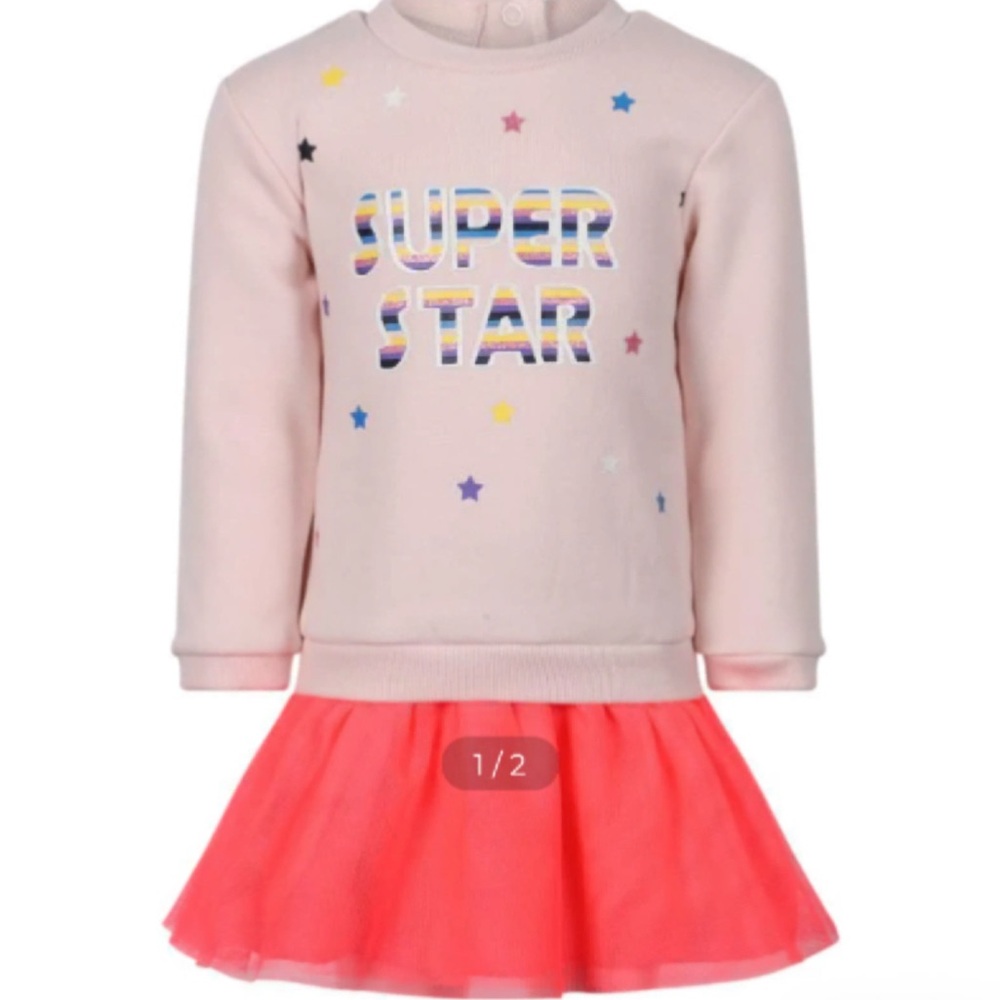 BILLIEBLUSH Super Star Mesh Bottom Dress in Pink